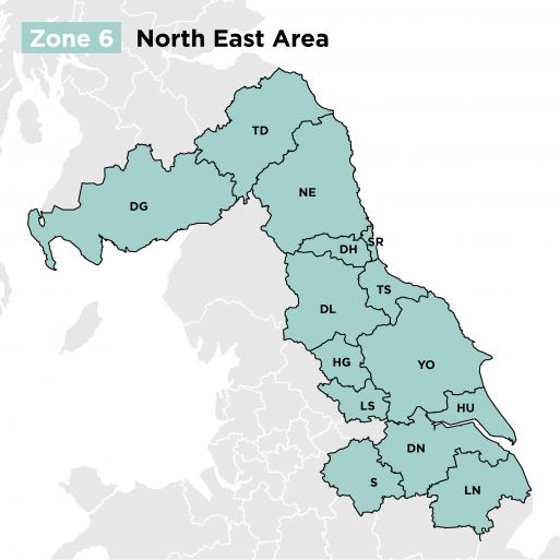 North East Sectional Tanks Assembly Zones